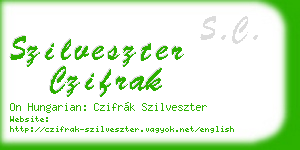szilveszter czifrak business card